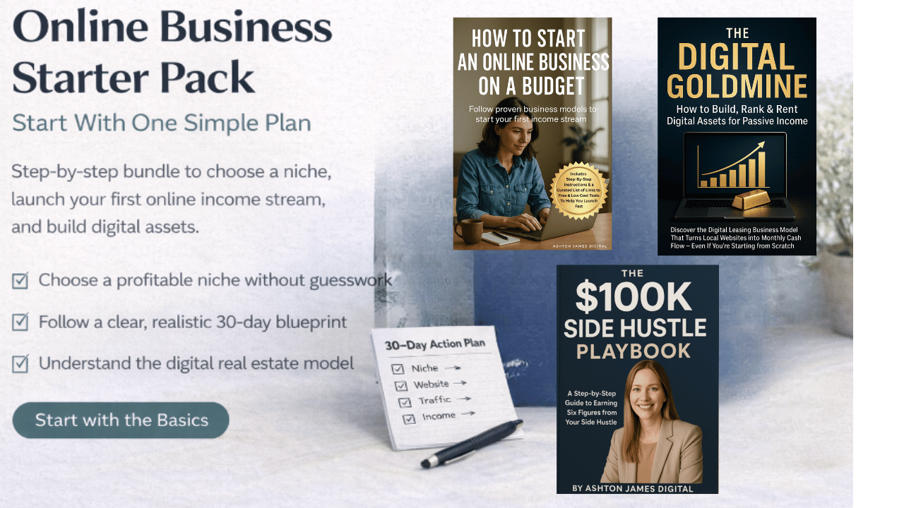 Online Business  & Side Hustle Starter Pack